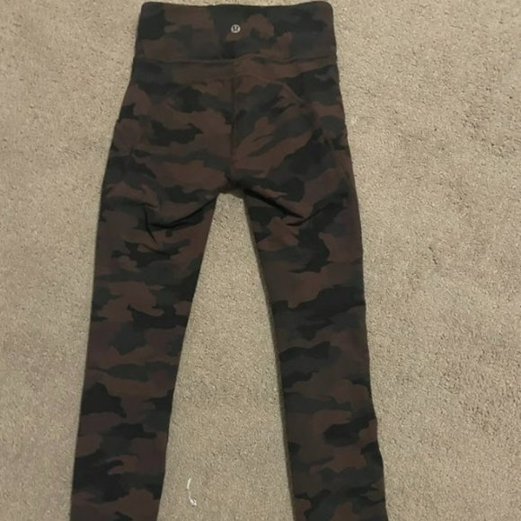 brown camo lululemon leggings